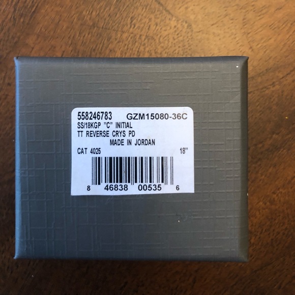 Sterling Silver & 18K Gold Plated Initial T Necklace - Picture 3 of 5